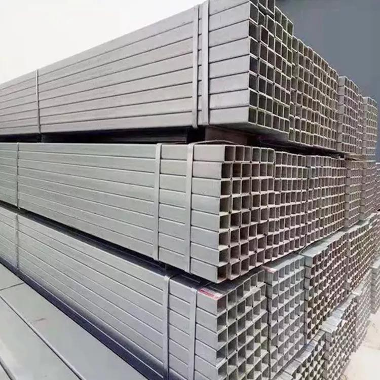 High Quality Square Tubing Galvanized Steel Pipe Iron Rectangular Tube Price for Carports Factory Supply