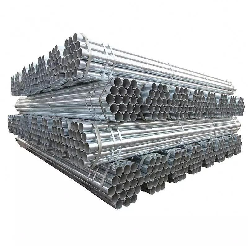 Hot Dipped Galvanized Iron Round Pipe/Galvanized Erw Steel Tubes/Tubular Carbon Steel Pipes For Greenhouse Building Construction